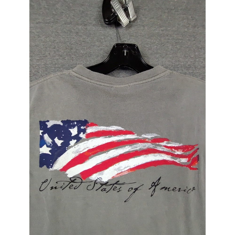 NEW Crazy Shirt Adult Small Gray USA Flag Patriotic Freedom Deadstock VTG 90s